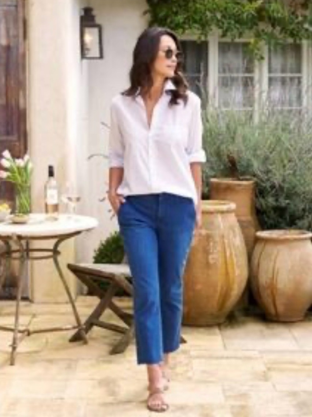 FRANK & EILEEN Wicklow Jeans Size 4 Blue Raw Hem